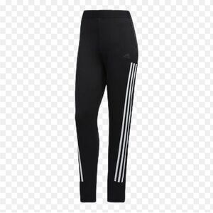 Adidas Women's Black Track Pants with White Stripes